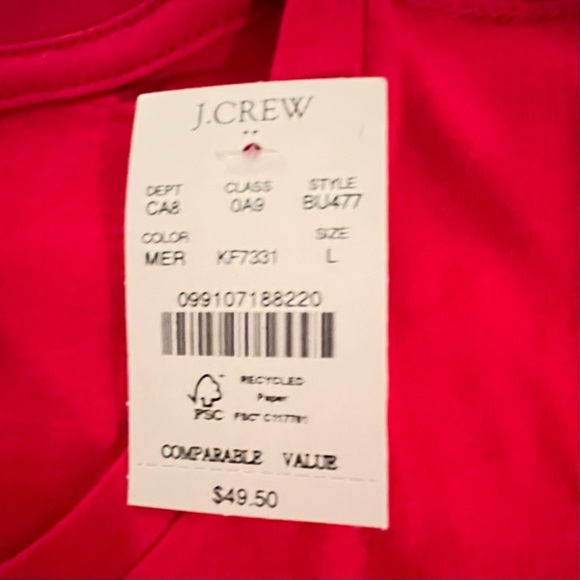 NWT- J. Crew “MERRY” Holiday Long Sleeve Tee Shirt - Picture 6 of 8
